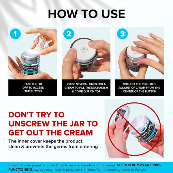SimplyVital Collagen, Retinol & Hyaluronic Acid Cream - Anti-Aging Face - Image 4