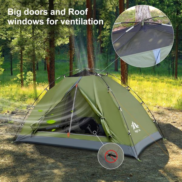 Night Cat Upgraded Backpacking Tents 1 2 Persons Easy Clip Setup Camping - Image 5
