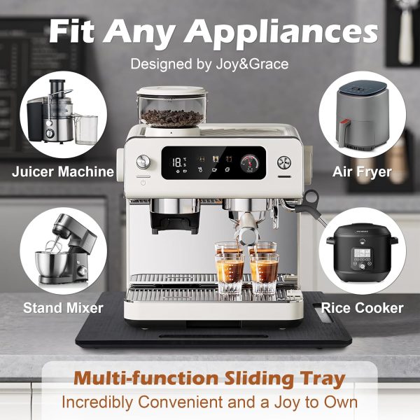 Joy&Grace Sliding Tray - 360 Degrees Countertop Appliance Slider for Coffee - Image 5