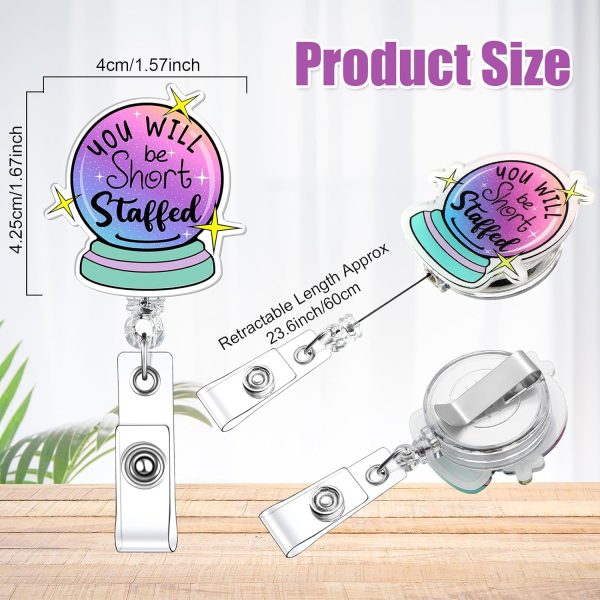 24 Pcs Funny Badge Reel Cute Badge Reels Retractable Name ID Clip Funny - Image 2