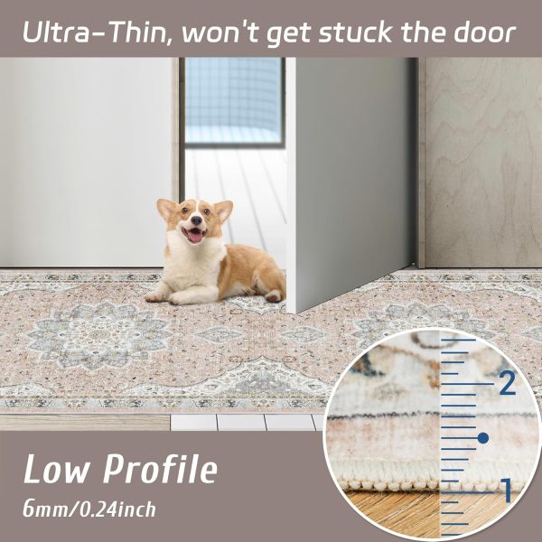 Madane Runner Rug 2x8, Washable Hallway Runner Rugs, Non-Slip Low-Pile Soft - Image 6