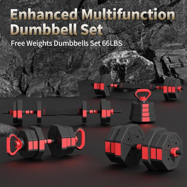 Adjustable Dumbbell Set, 4 in 1 Multifunctional Dumbbells Set with - Image 3