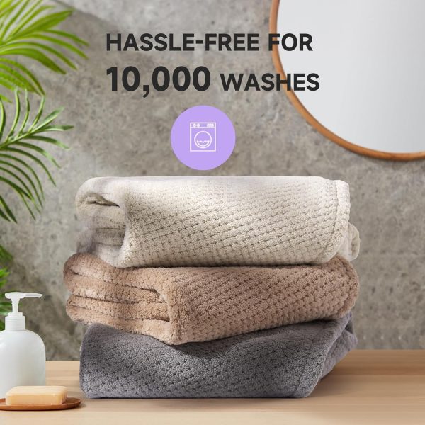 3 Pack Microfiber Hair Towel Wrap for Curly Hair, Super Absorbent Hair - Image 3