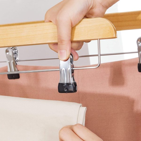 SONGMICS Wooden Pants Hangers 8 Pack, Pants Hangers with Adjustable - Image 7