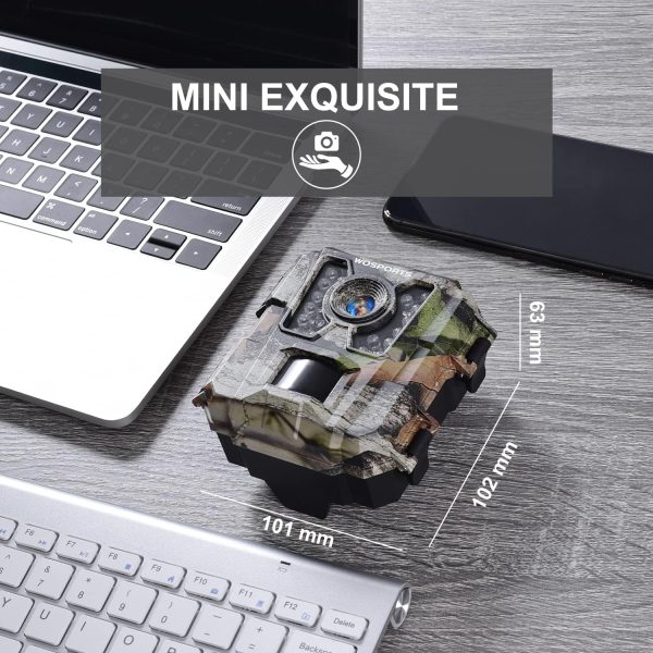 WOSPORTS Mini Trail Camera,24MP 1080P HD Game Hunting Camera Motion - Image 3