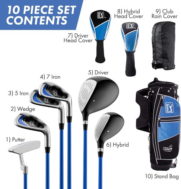PGA Tour G1 Series Blue Kids Golf Club Set | Right and Left Handed Options - Image 2