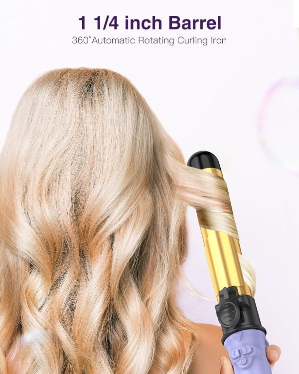 Rotating Curling Iron 1 1/4 Inch, 2024 Upgraded ZAVAREA Automatic Curling - Image 6