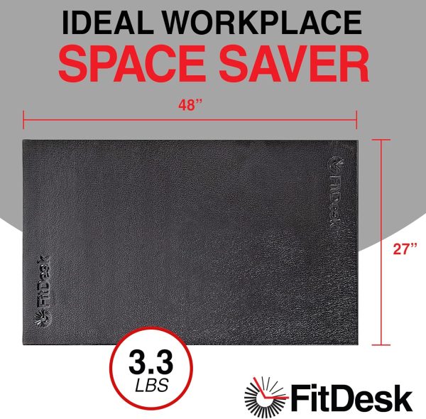 FitDesk Protective Floor Mat - Lightweight PVC Exercise Mat for Carpet & - Image 3