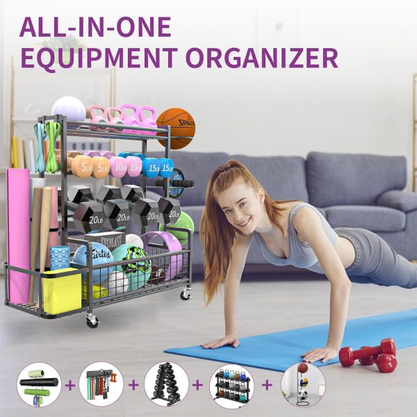 Dumbbells Rack Home Gym Storage Rack Weight Rack for Dumbbells Adjustable - Image 2