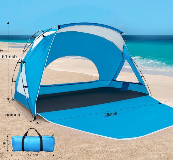 Calen Beach Tent,Beach Canopy Shade Tent with UPF50+UV Protection for - Image 8