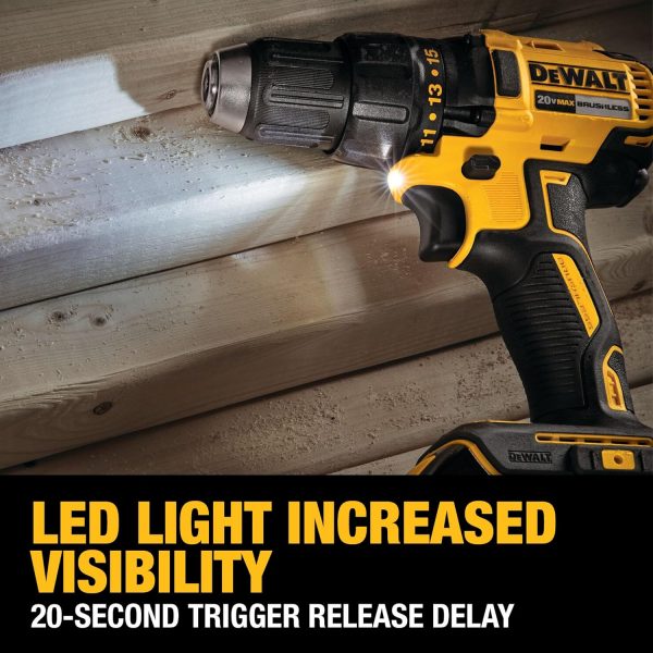 DEWALT 20V MAX Cordless Drill Driver, 1/2 Inch, 2 Speed, XR 2.0 Ah Battery - Image 7