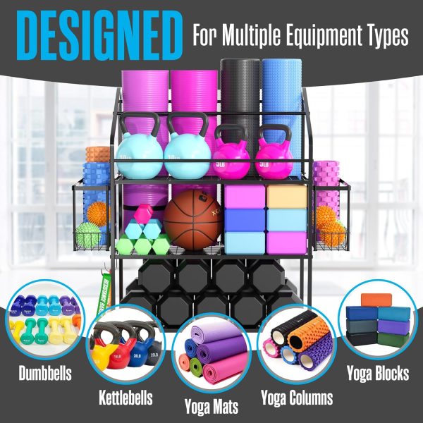 Weight Rack For Home Gym, Home Gym Storage Rack, Workout Storage, Home Gym - Image 3