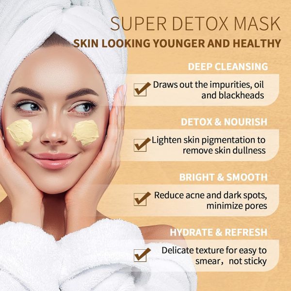 Vitamin C Face Mask with Kaolin Clay and Turmeric for Dark Spots, Dull - Image 6