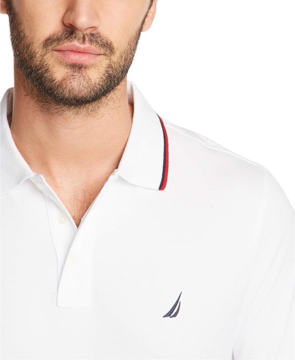 Nautica Men's Classic Fit Short Sleeve Dual Tipped Collar Polo Shirt - Image 4