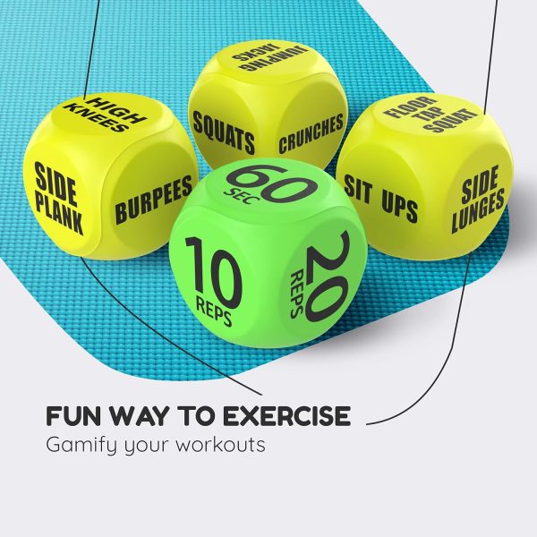 Skywin-Exercise Dice, Fun Workout Dice for Solo or Group Classes, 6-Sided - Image 3