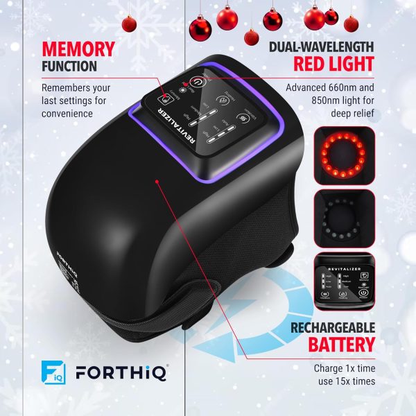 FORTHiQ Knee Massager Pro+ with Heat, Red Light and Vibration, 6-in-1, - Image 5