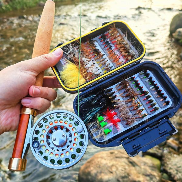Fly Fishing Flies Assortment Kit Dry Wet Nyphms Tenkara Popper Streamer - Image 6