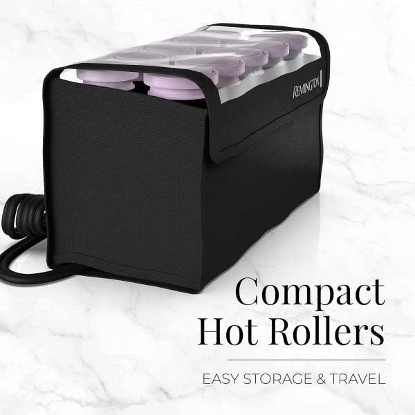 Remington Compact Ceramic Dual Voltage Hot Rollers for Long and Short Hair, - Image 3
