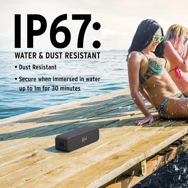 Klipsch The Detroit Portable Bluetooth Speaker with Dual 1" tweeters and 3" - Image 7