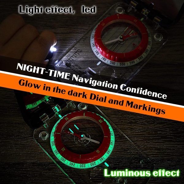Xuhal 2 Pcs Sighting Compass Mirror Adjustable Declination Compass for - Image 5