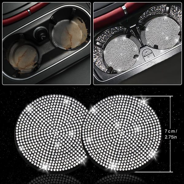 NBTEPEM 27 PCs Bling Car Accessories Set for Women, Steering Wheel Covers - Image 7