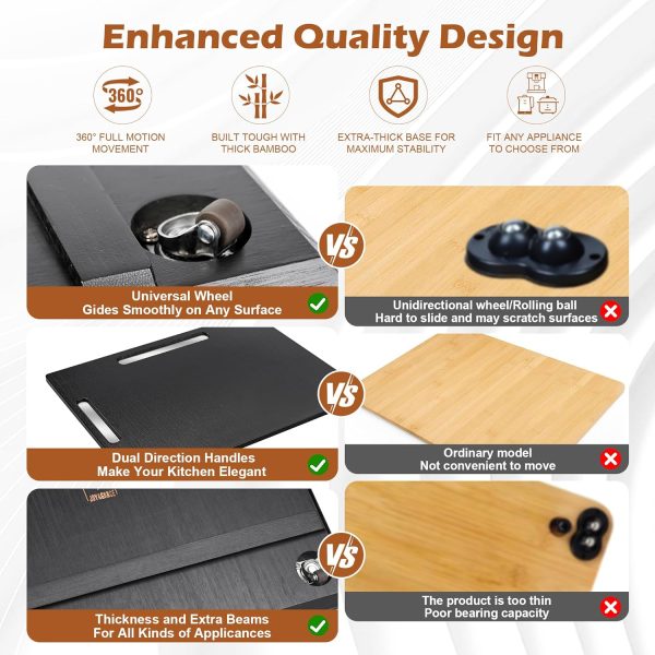 Joy&Grace Sliding Tray - 360 Degrees Countertop Appliance Slider for Coffee - Image 6