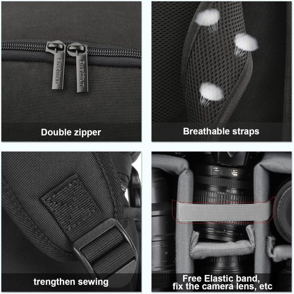Cwatcun Waterproof Camera Backpack for DSLR, Mirrorless - Compatible with - Image 6