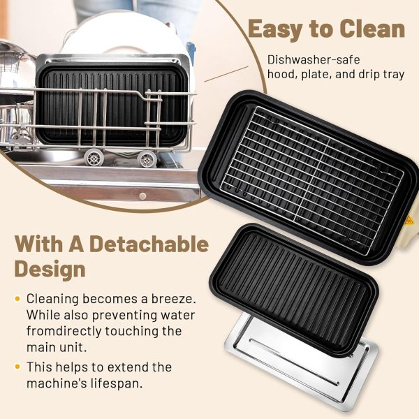 Pukomc Electric Indoor Grill,2 in 1 Indoor Grills for Kitchen with Grill - Image 7