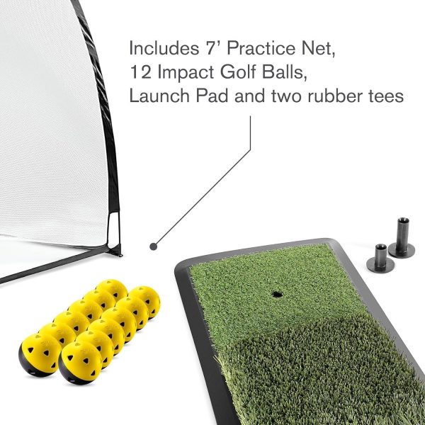 SKLZ Home Golf Driving Range Kit with Net, Golf Balls, Launch Pad, and Tees - Image 3