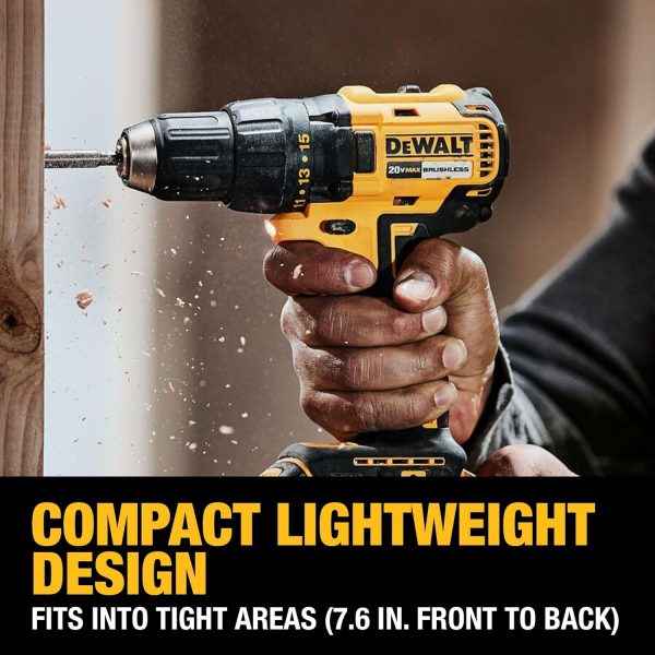 DEWALT 20V MAX Cordless Drill Driver, 1/2 Inch, 2 Speed, XR 2.0 Ah Battery - Image 4