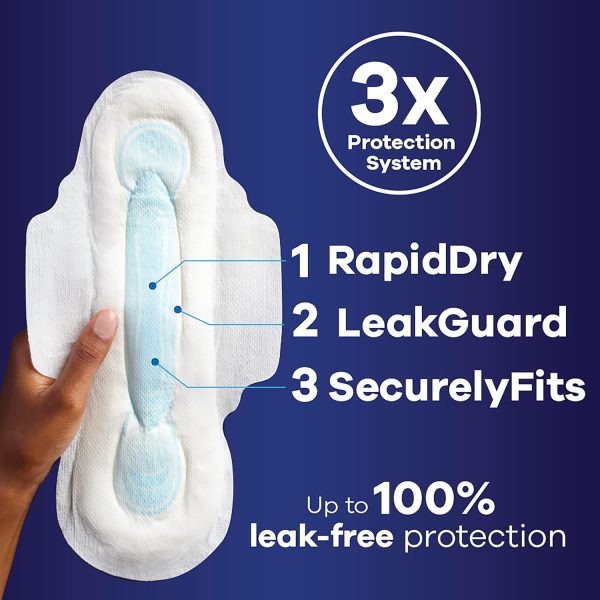 Always Maxi Overnight Pads with Wings, Size 4, Overnight, Unscented, 33 CT - Image 2