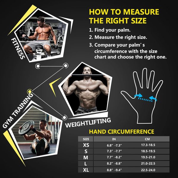 ihuan New Weight Lifting Gym Workout Gloves Men & Women, Partial Glove Just - Image 7