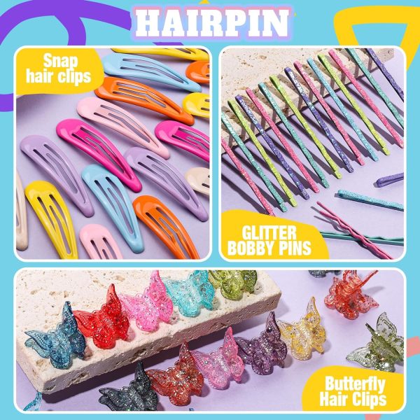 Teenitor Hair Accessories for Girls, Colorful Elastic Hair Ties Set with - Image 3