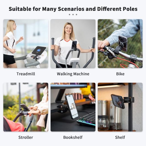 Phone Holder Mount Magnetic Accessories: Fitness Equipment Gym Motorcycle - Image 2