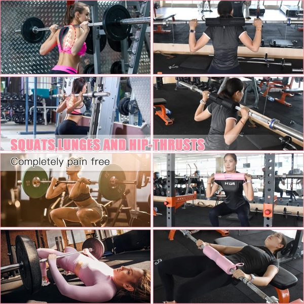 ATENTO 6 Pcs Barbell Pad Set with Weight Lifting Belt, Thick Cushion Hip - Image 2