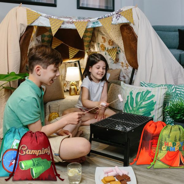 Cunno 24 Pieces Camping Party Favor Bags Camping Gift Treat Bags Camp Theme - Image 7
