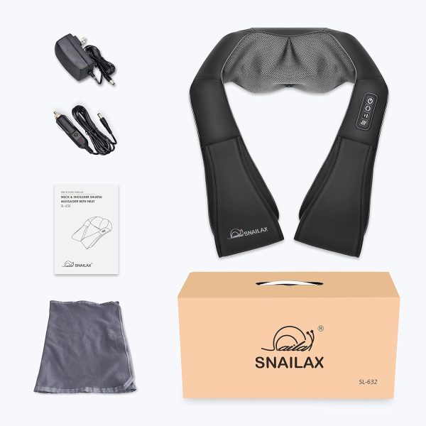 Snailax Shiatsu Neck and Shoulder Massager - Back Massager with Heat, Deep - Image 7