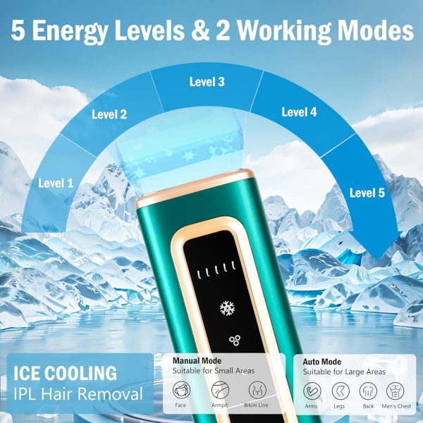 Laser Hair Removal Device, IPL Hair Removal Device with Ice Cooling Care, - Image 3