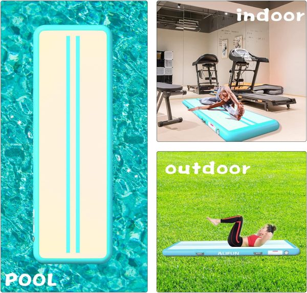 ALIFUN Inflatable Tumbling Track Mat 6.6ft 10ft 13ft 16ft 20ft 30ft 40ft - Image 7