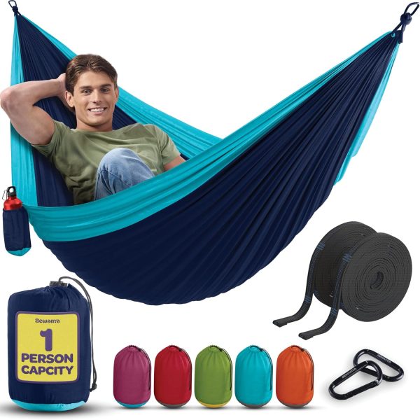Durable Hammock 400 lb Capacity, Nylon Camping Hammock Chair - Double or - Image 8