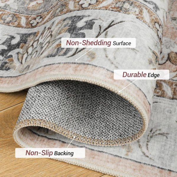 Madane Runner Rug 2x8, Washable Hallway Runner Rugs, Non-Slip Low-Pile Soft - Image 4