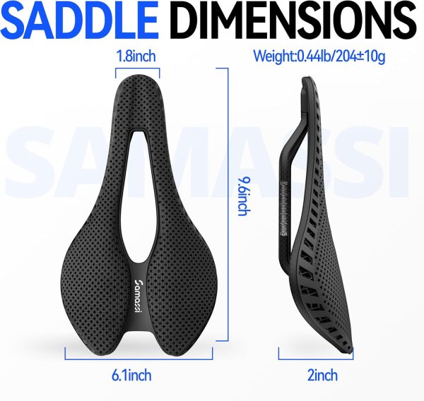 Bike Seat, 3D Printed Bike Saddle | Comfortable Bike Seat Cushion for Men - Image 6