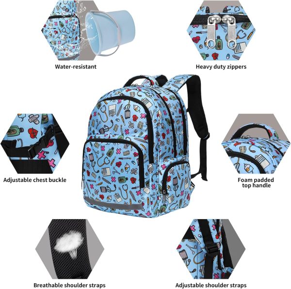 Gatycallaty Nurse Backpack for Women Girls Laptop Work Bag College Nursing - Image 6