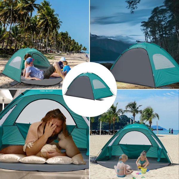 Portable Beach Tent for 3-4 Person, Easy Set Up Beach Shade Tent with UPF - Image 7