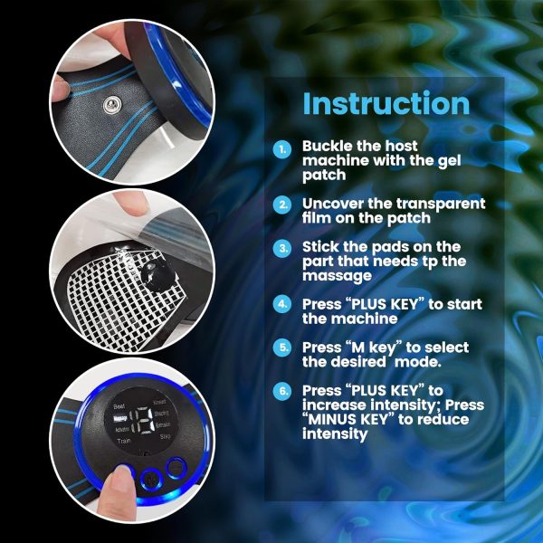 PLENO 2 Mini Muscle Body Massager Host with 2 Replaceable Pads and 19 Speed - Image 7