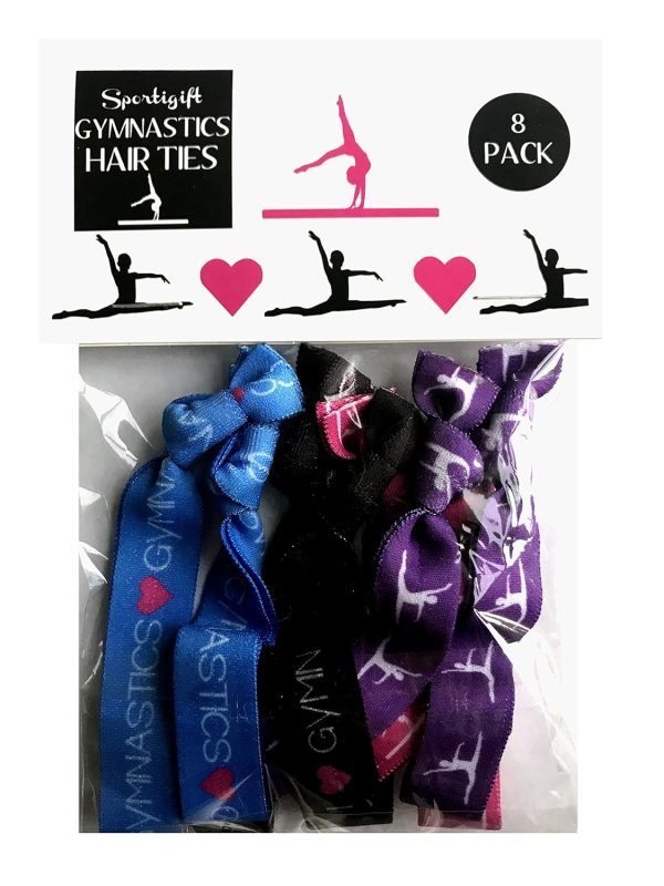 8 Piece Gymnastics Gift Hair Elastics - Gymnastics Gifts for Gymnasts, - Image 3
