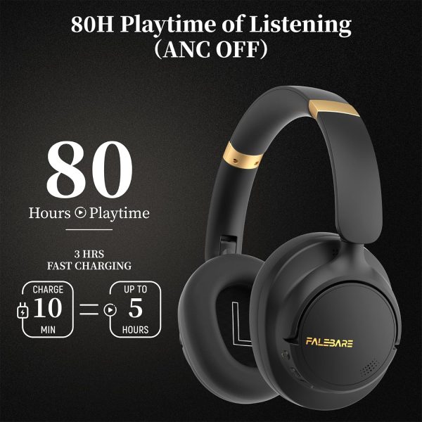 Noise Cancelling Headphones, Bluetooth Headphones Over The Ear Headphones - Image 2