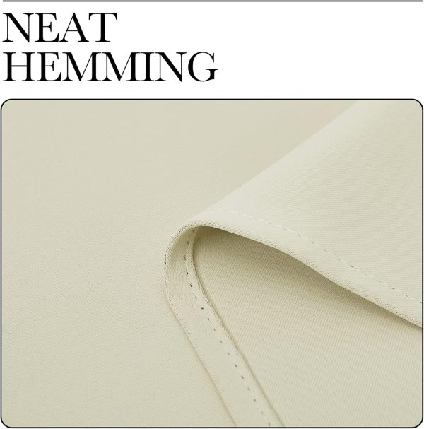 NICETOWN Beige Room Darkening Curtains 120" Long for Boho Farmhouse Home - Image 7