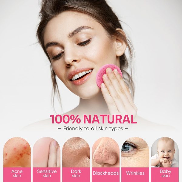 50-Count Compressed Facial Sponges for Daily Facial Cleansing and - Image 5