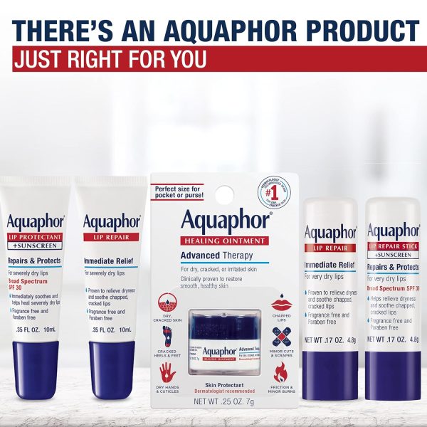 Aquaphor Lip Repair Stick, Lip Protectant, Moisturizing Lip Balm Multipack, - Image 8